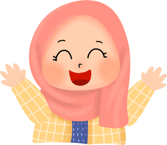 Excited muslim girl